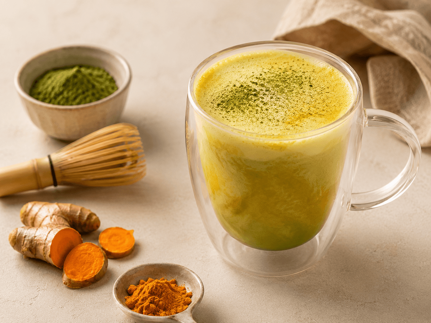 Turmeric Matcha Latte