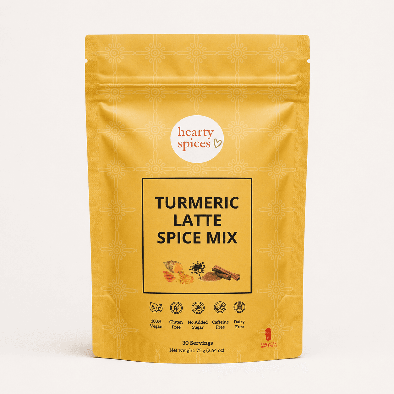 Hearty Spices Turmeric Latte Spice Mix pack